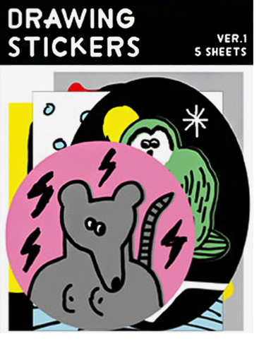 Drawing stickers ver.1 (5 sheets) / 김에테르 (ETHER KIM)